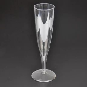 Flûte à champagne plastique transparent